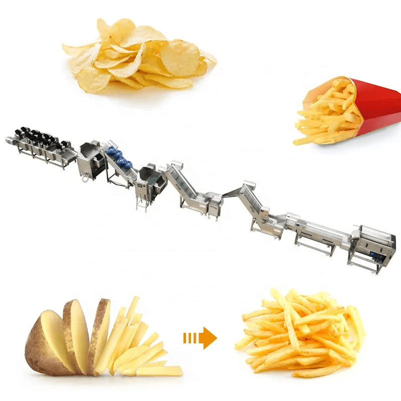 Fully Automatic Factory French Fries and Potato Chips Small Production Line
