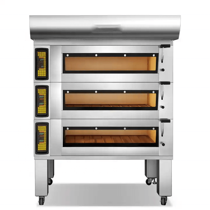 Commercial Baking Equipment 3 Deck 6 Tray Gas Electric Bakery Bread Deck Oven for Cake Pizza